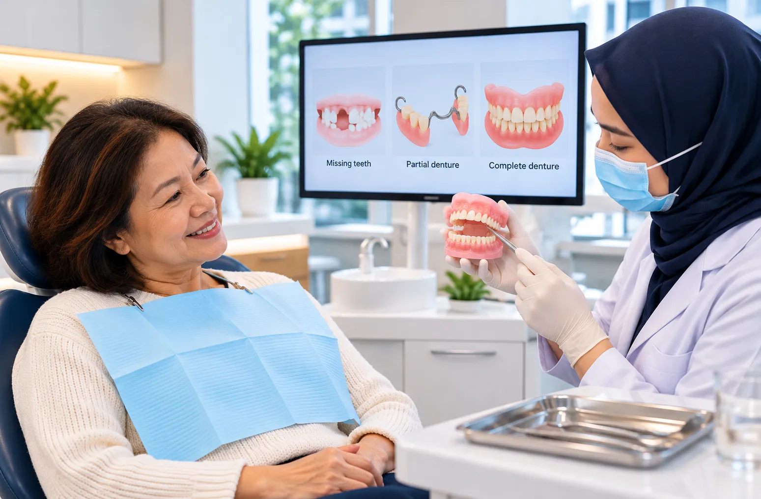 Replacing missing teeth