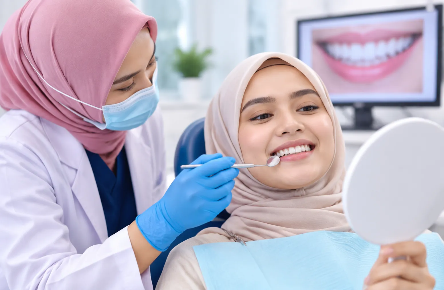 Lightening stained teeth